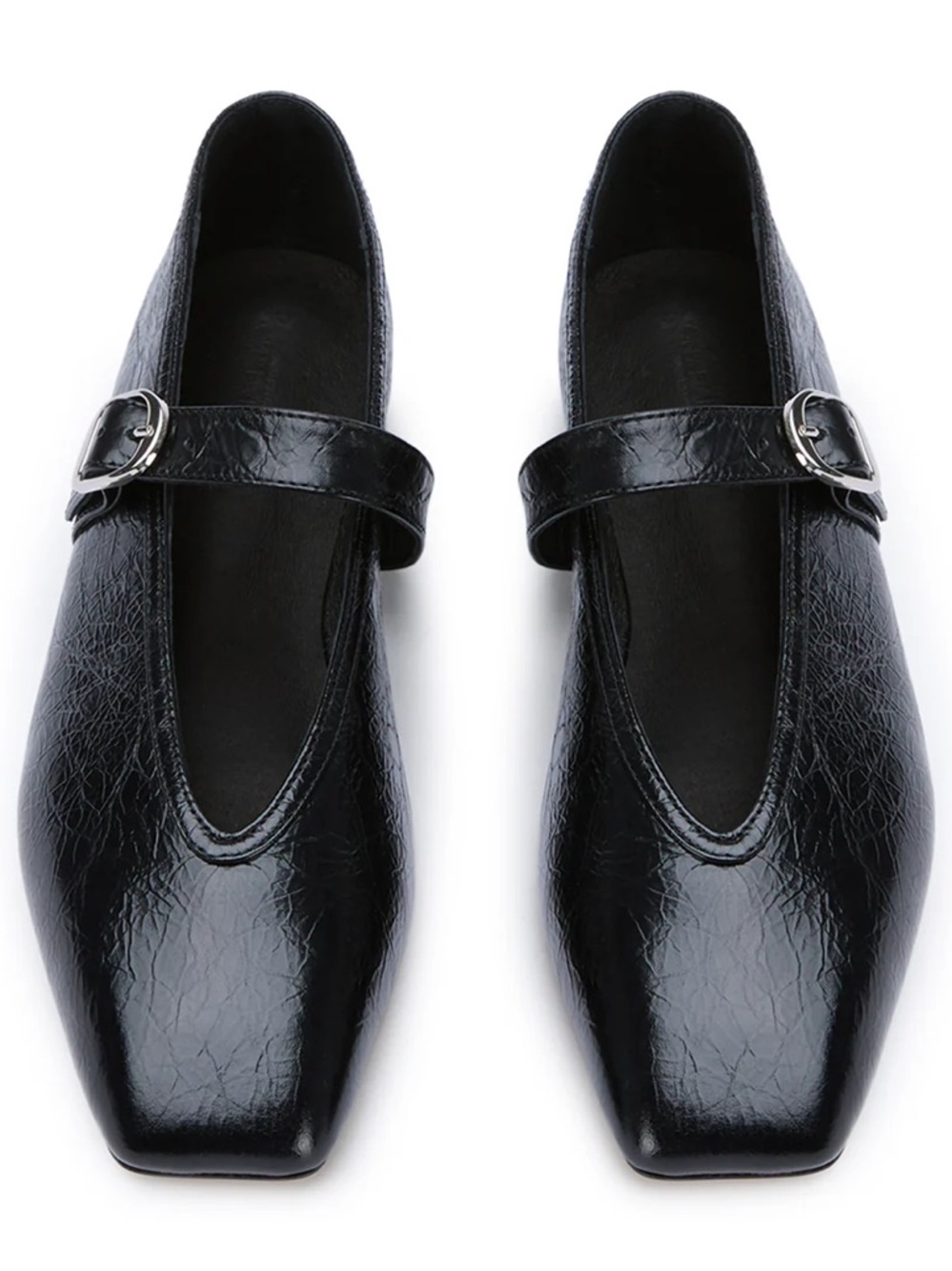Tony Bianco Bobbi Ballet Flat in Black Crinkle